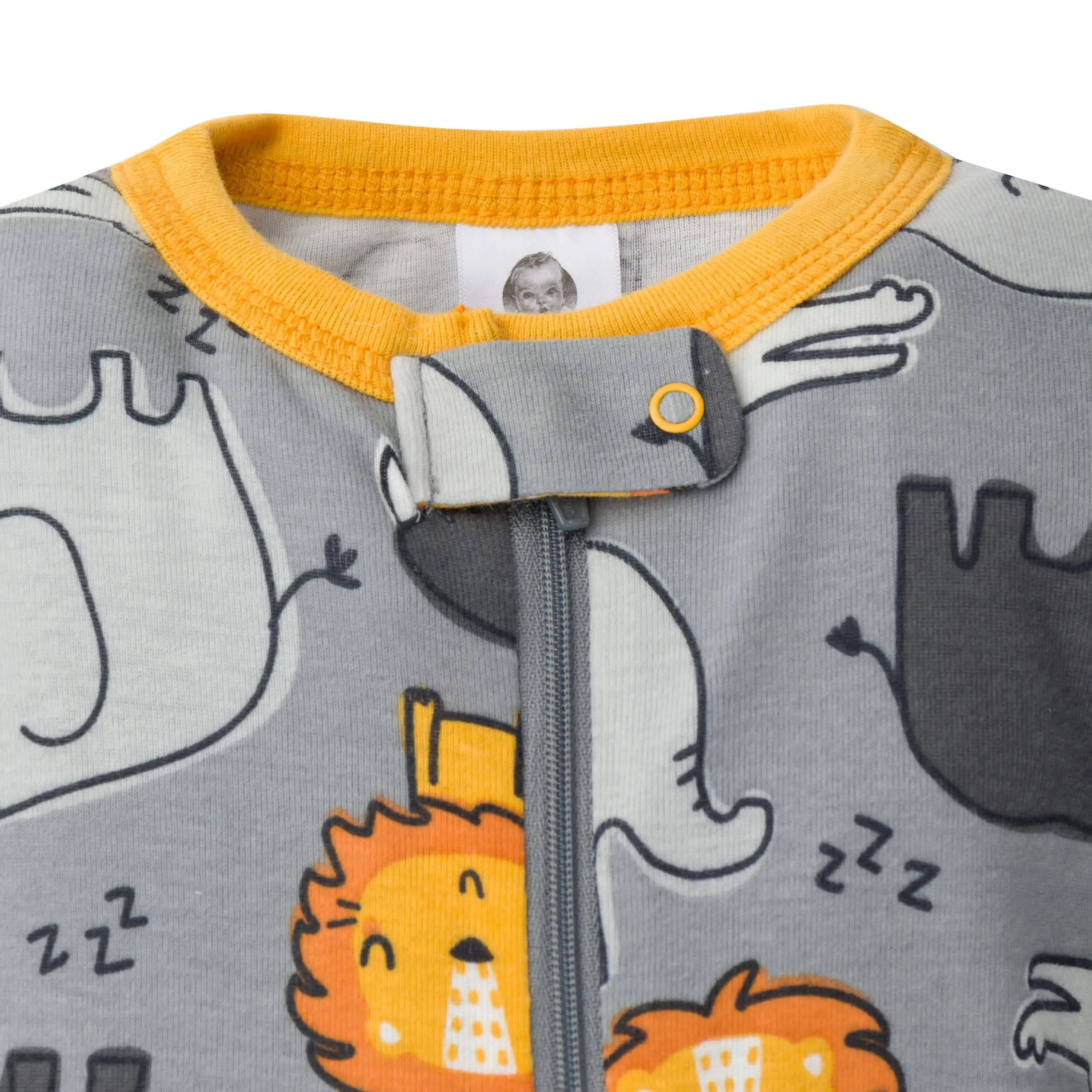 2-Pack Baby & Toddler Boys Lion Snug Fit Footed Cotton Pajamas