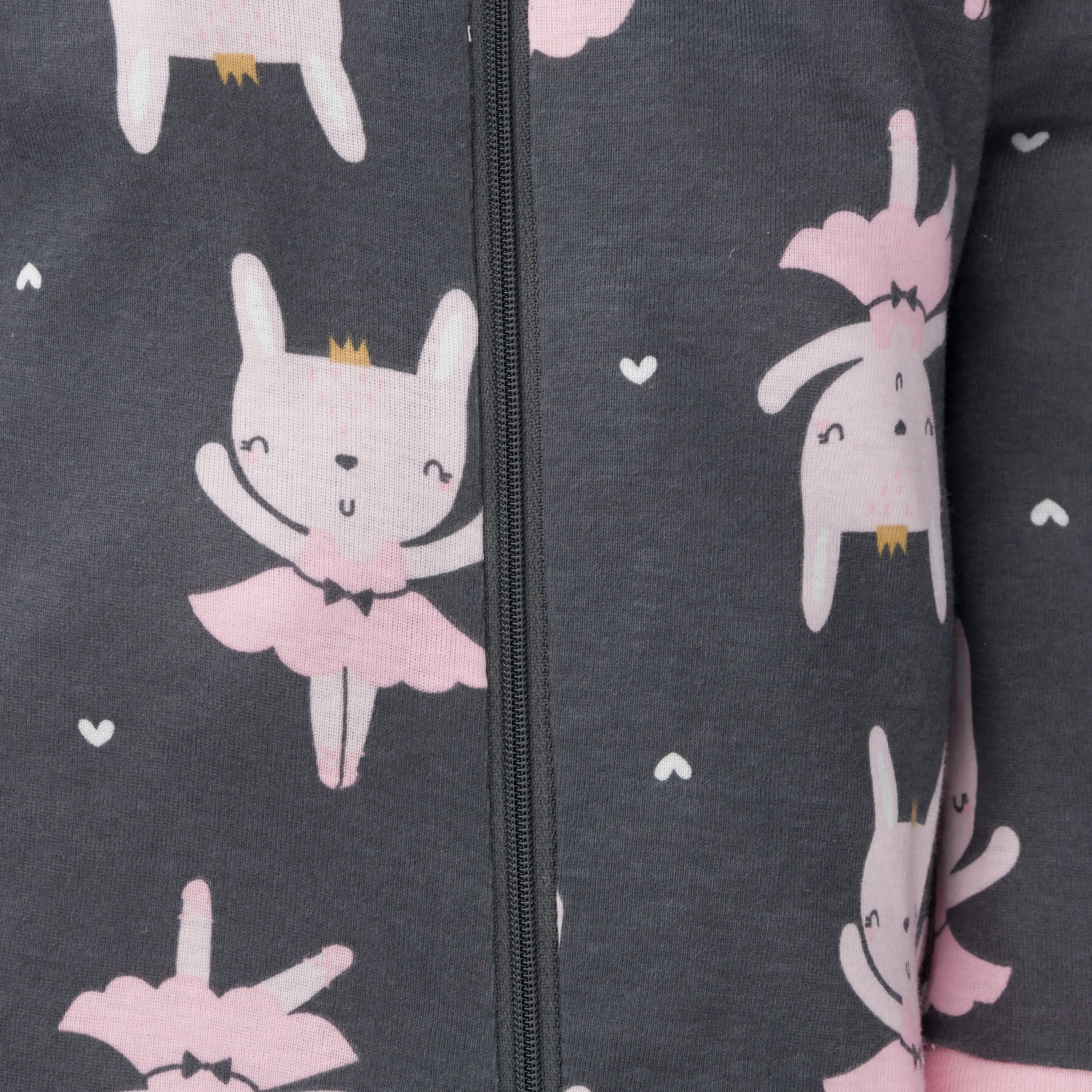 2-Pack Baby & Toddler Girls Bunny Snug Fit Footed Cotton Pajamas