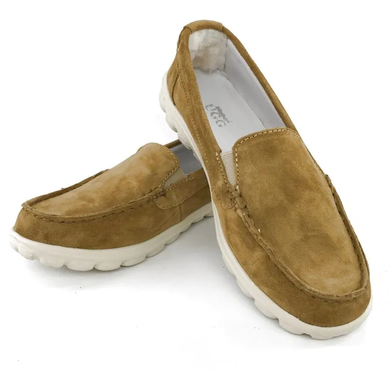 Australian Sheepskin Unisex Casual Flats UGG Moccasin - Chestnut