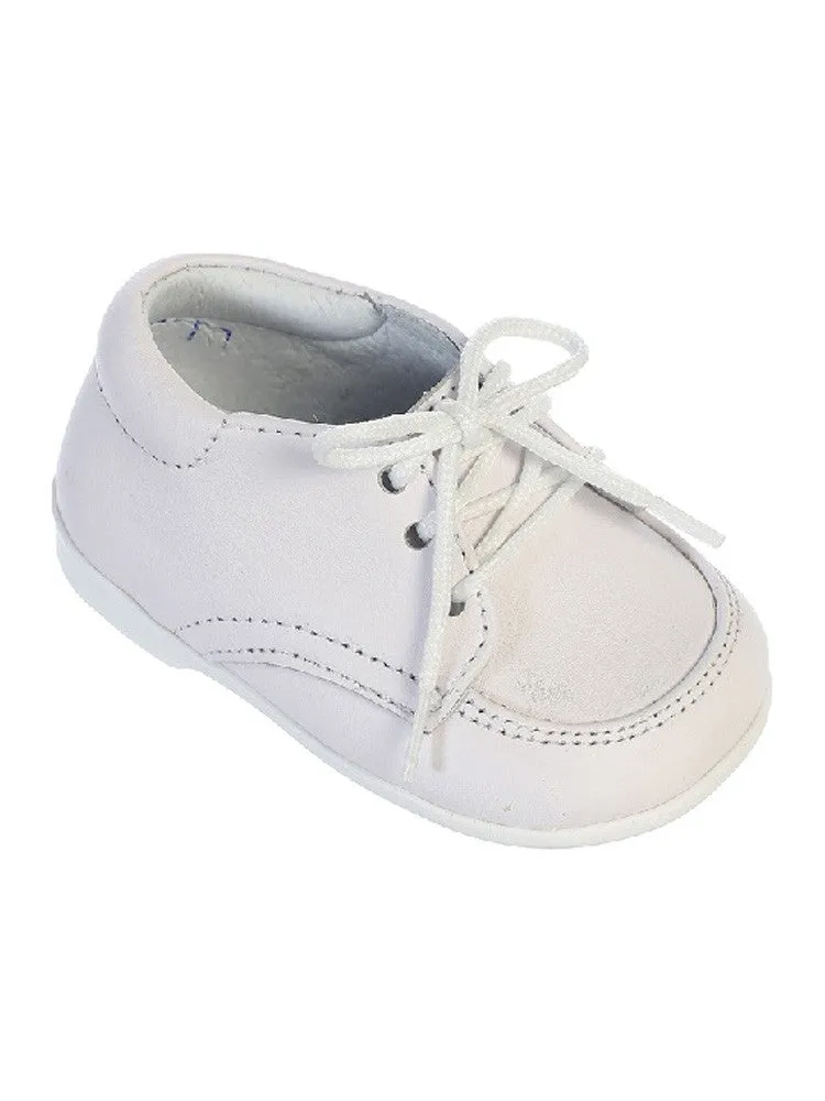 Baby Boys White Stitches Lace Up Dress Shoes 1-4 Baby