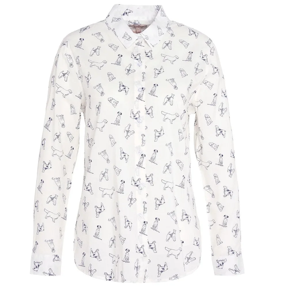 Barbour Safari Relaxed Long-Sleeved Shirt Linear Dog Print