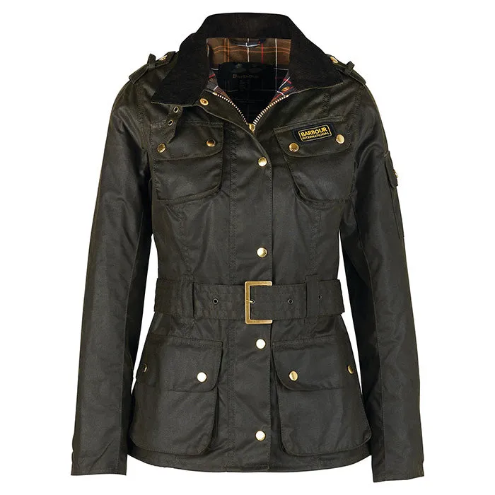 Barbour Womens Classic Olive Wax Jacket - International Style (LWX0003OL92)