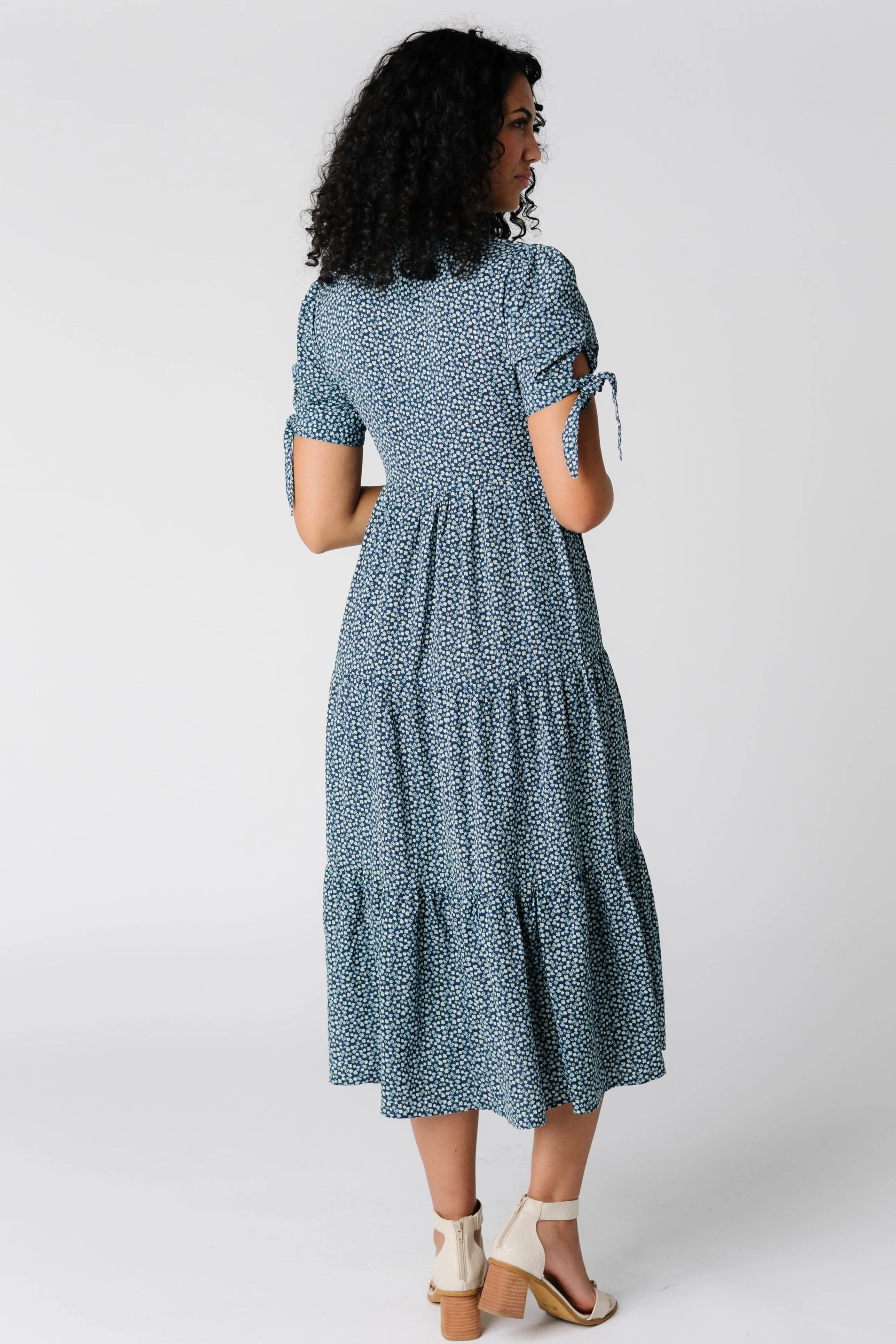 Brass & Roe Everest Tie-Sleeve Midi Dress