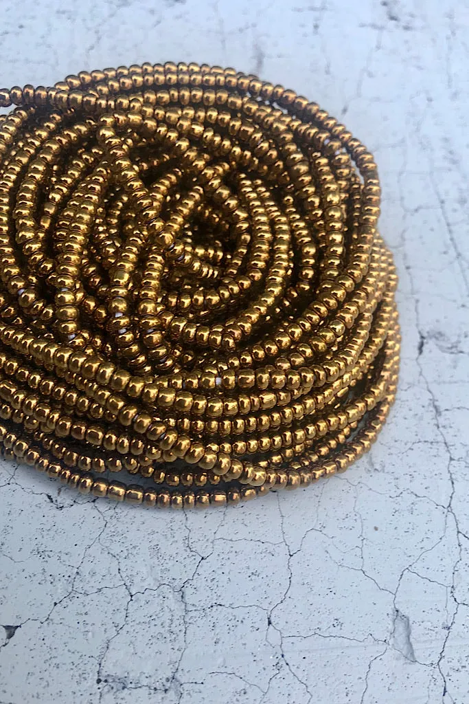 Bronze Tie On Waist Beads