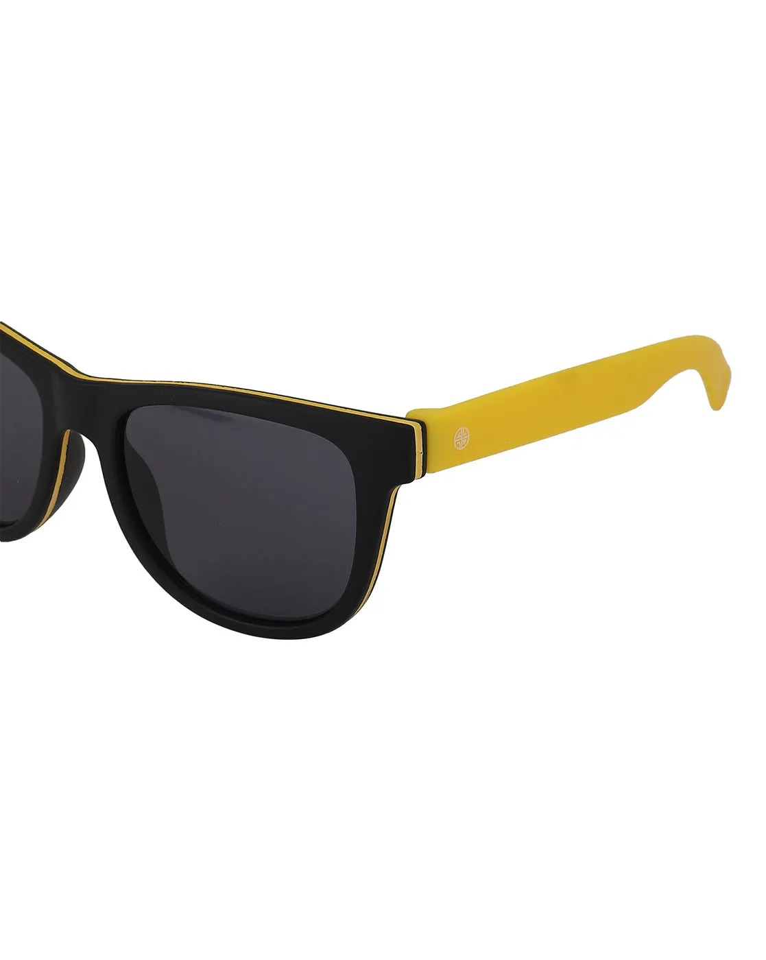 Carlton London Black Lens & Yellow Wayfarer Sunglasses For Boy