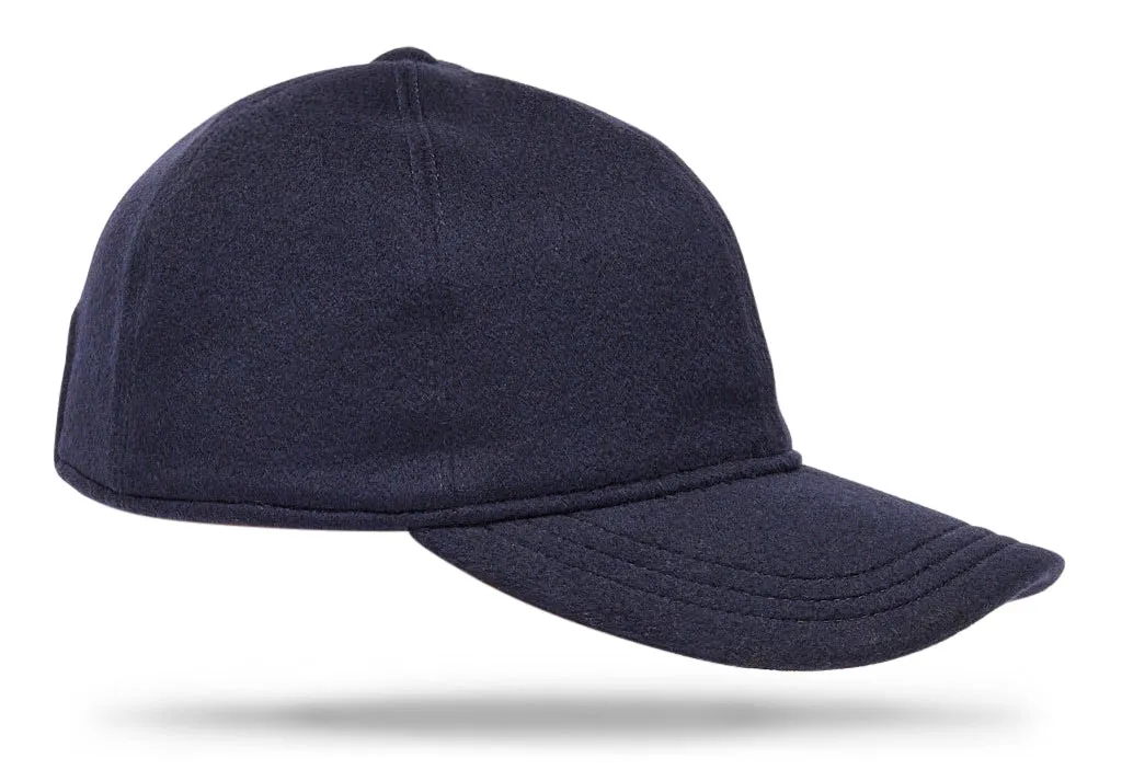 Cashmere Baseball Cap - Navy W