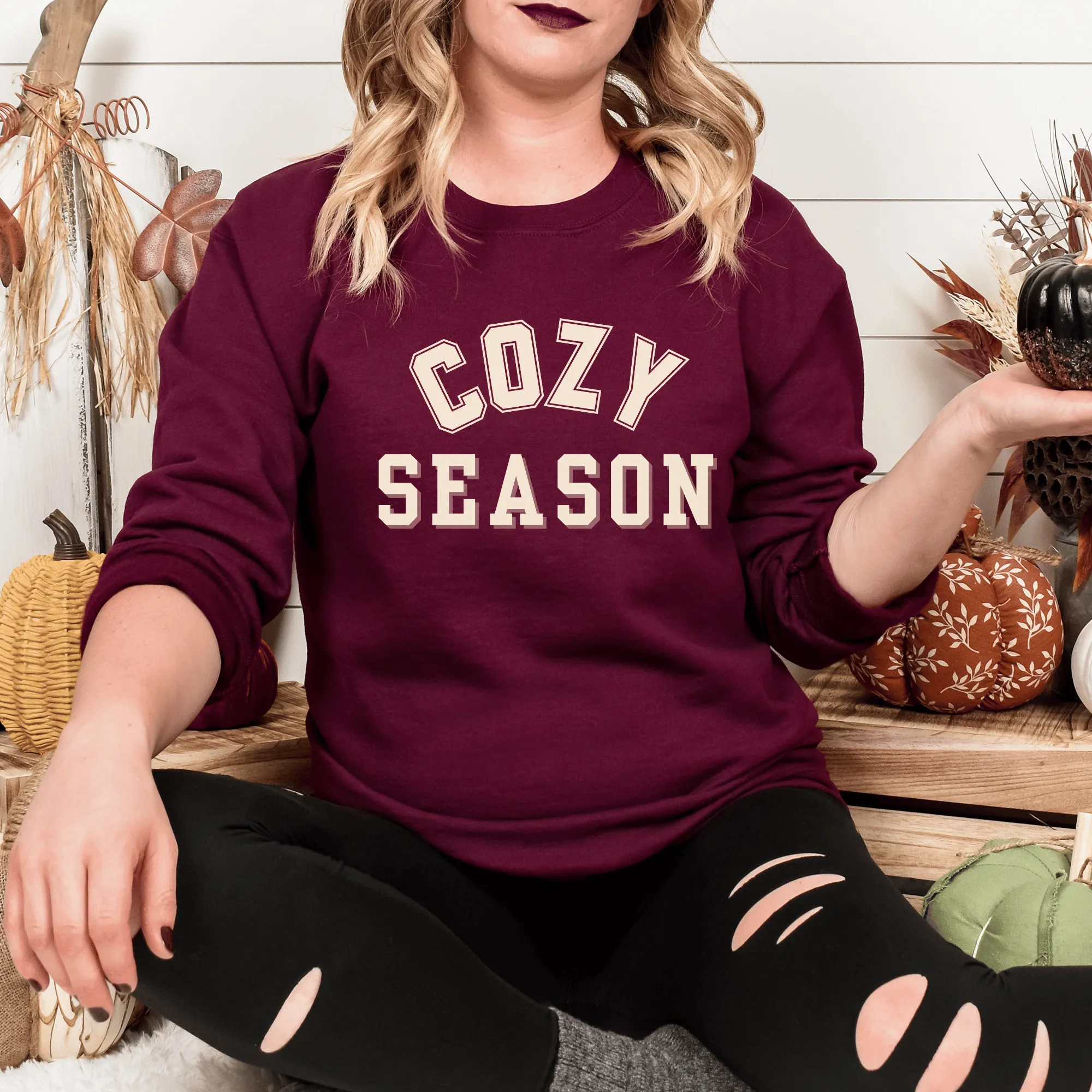 Cozy Season Crewneck Sweatshirt for Fall