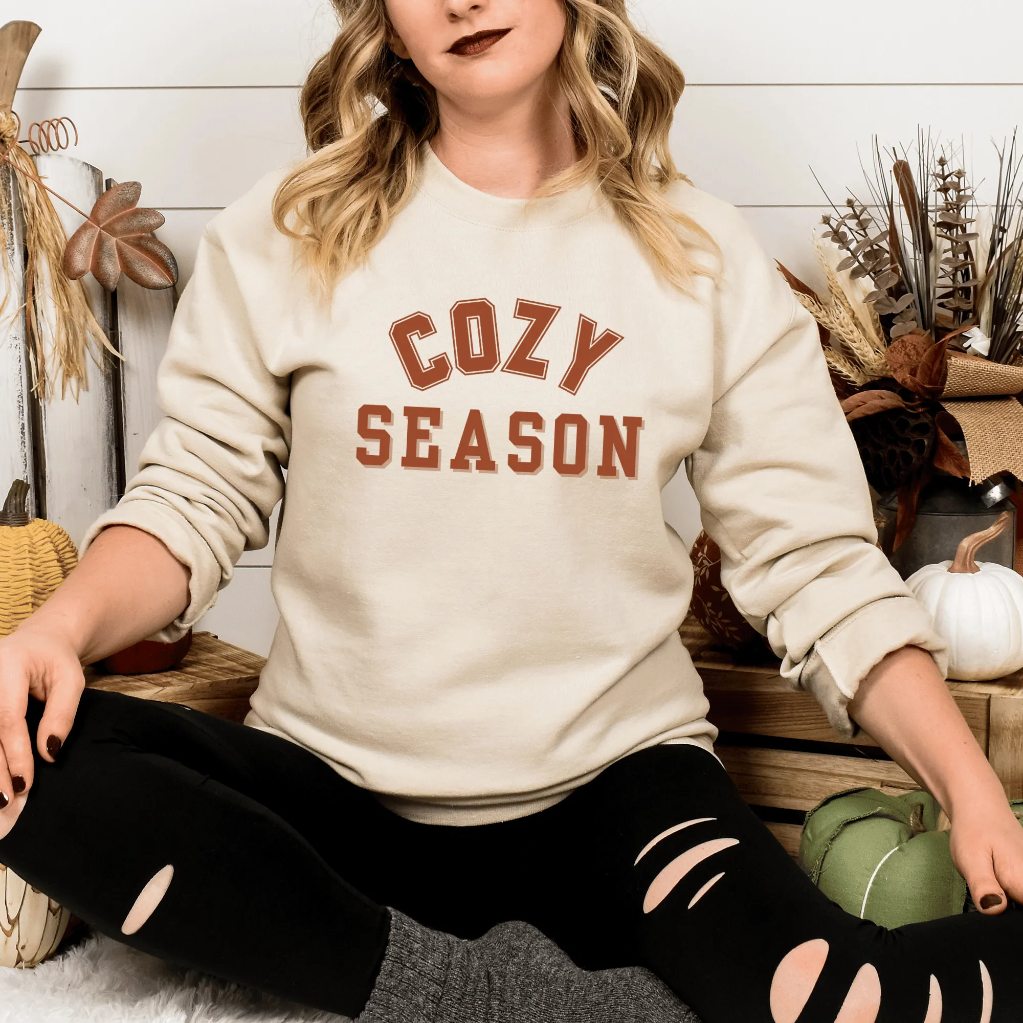 Cozy Season Crewneck Sweatshirt for Fall