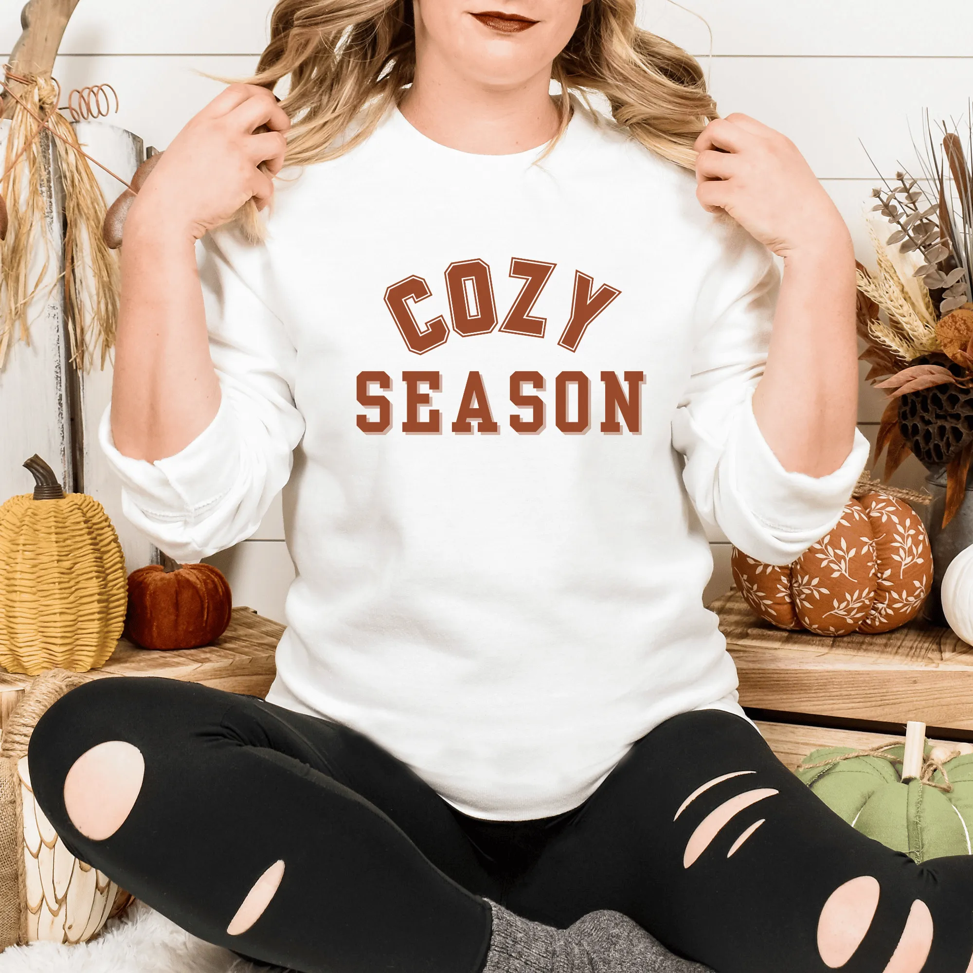 Cozy Season Crewneck Sweatshirt for Fall