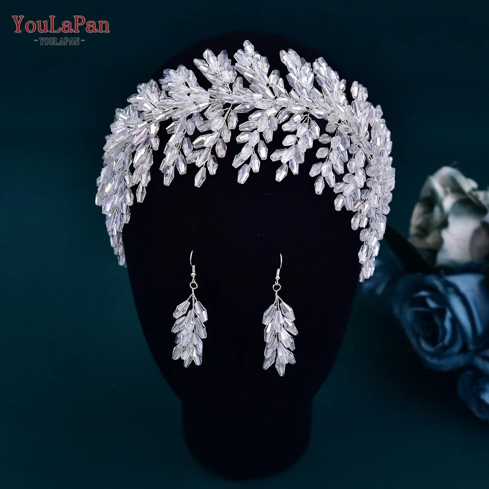 Crystal Crown Hair Accessories Luxury Headdress Flower Pageant Headwear