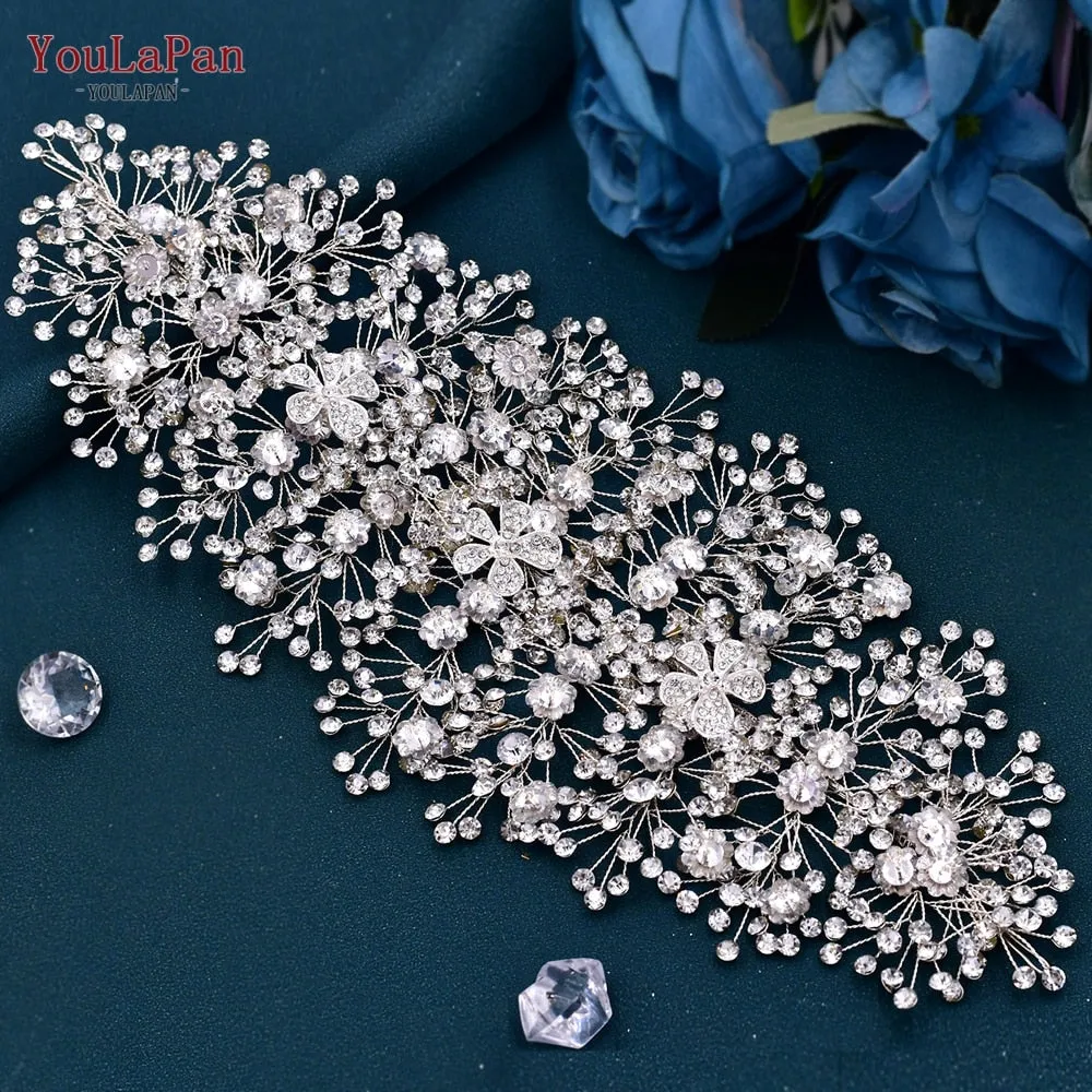 Crystal Crown Hair Accessories Luxury Headdress Flower Pageant Headwear