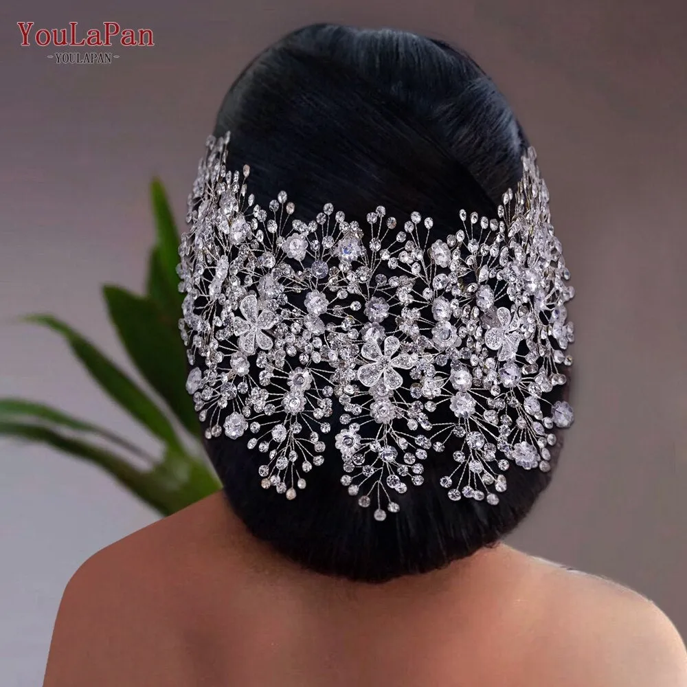 Crystal Crown Hair Accessories Luxury Headdress Flower Pageant Headwear