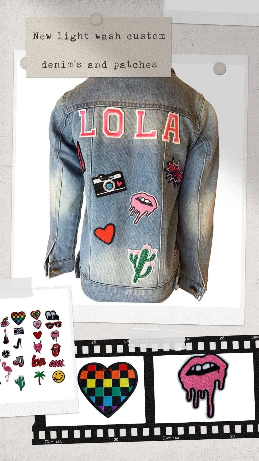 Customizable Patch Denim Jacket