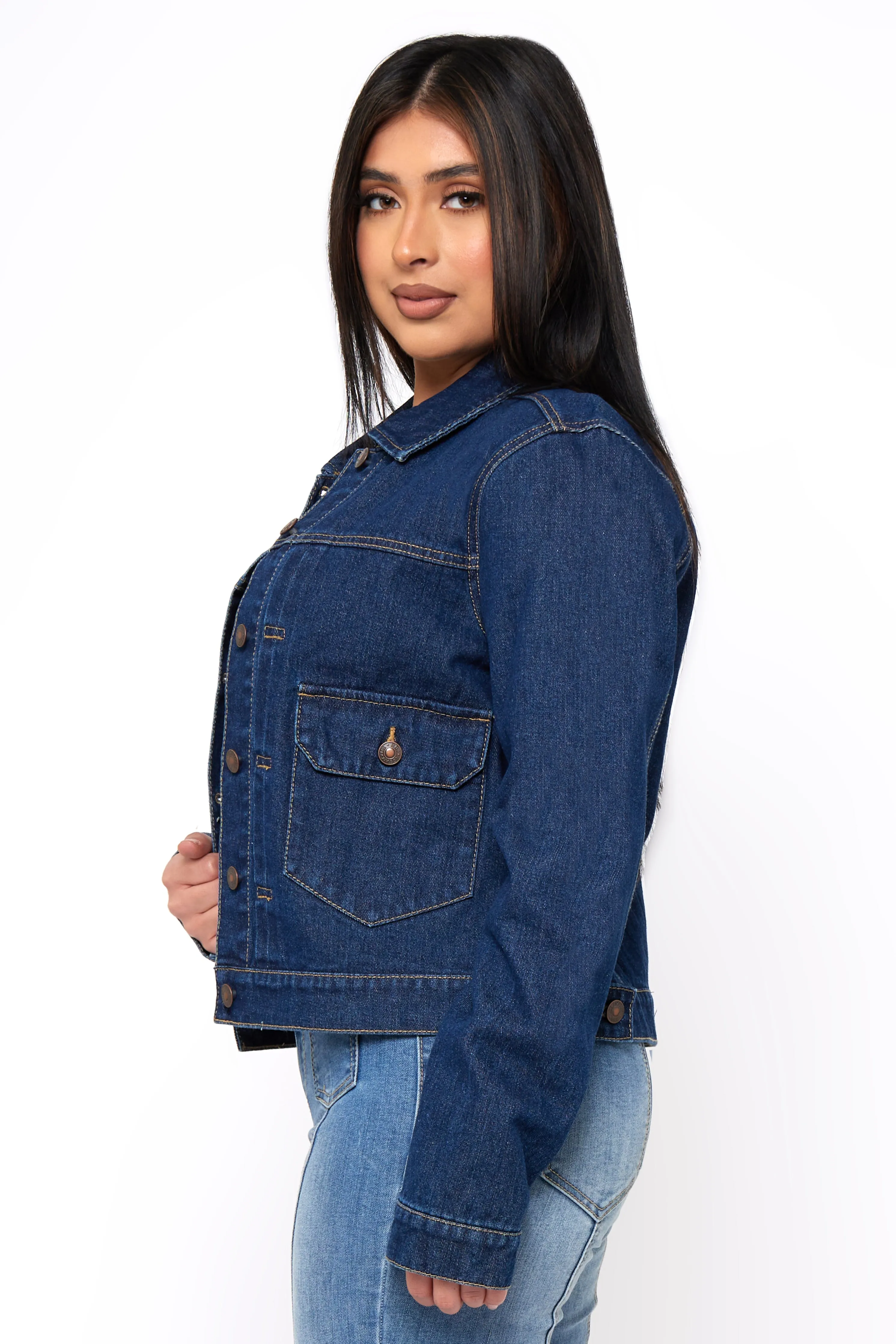 Denim Jacket with Patch Pockets