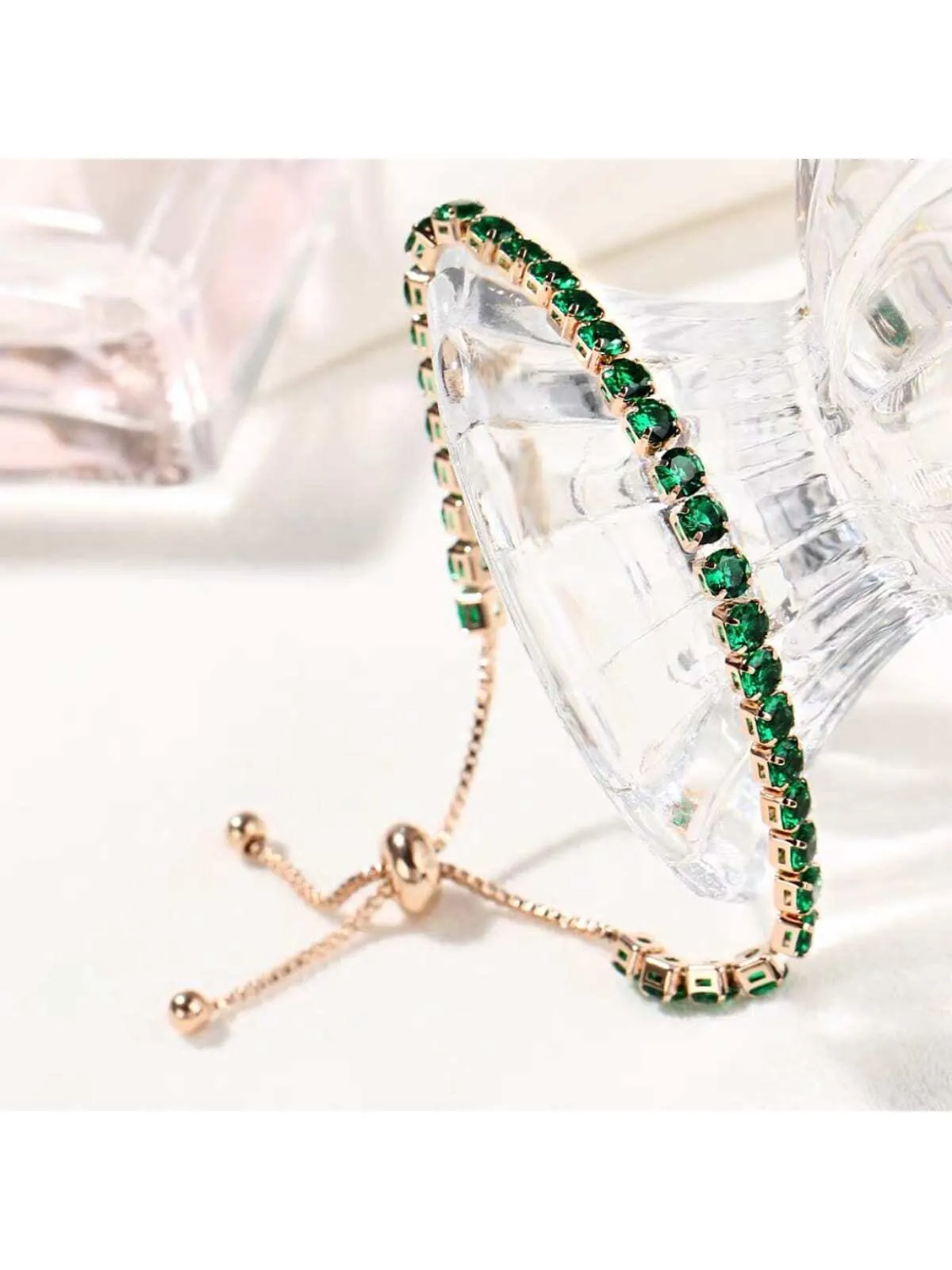 Fashionable Green Crystal Bracelet Fashion Jewelry Accessories for Women Jewelry