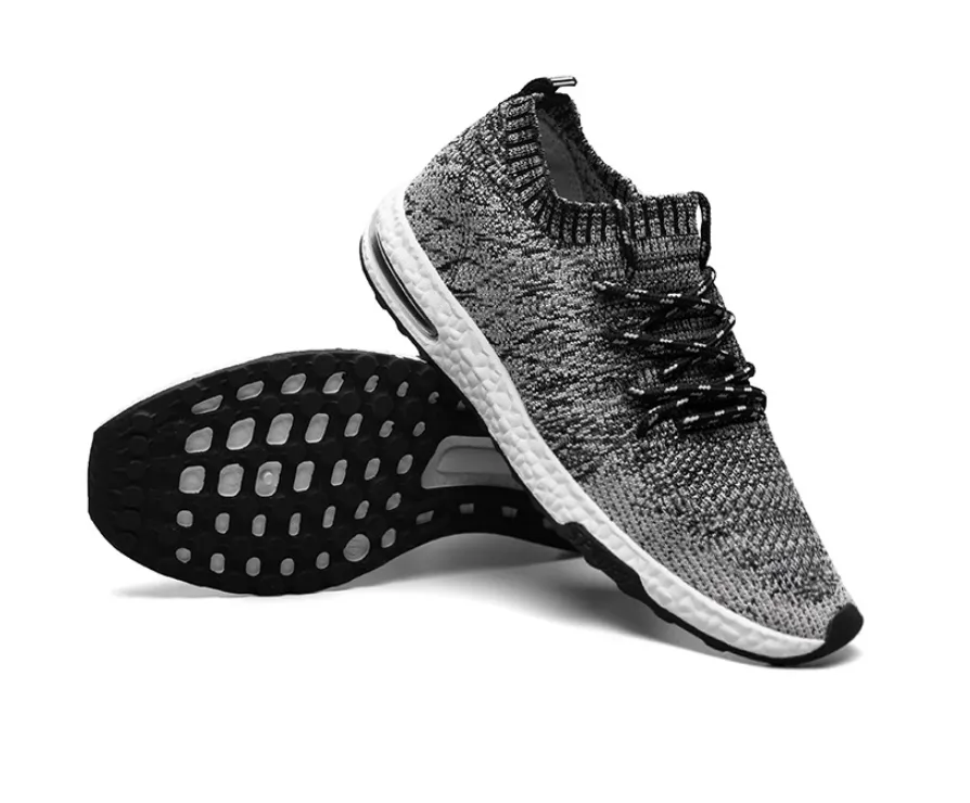 Flying woven mesh sports shoes breathable and comfortable men's shoes with wild travel shoes