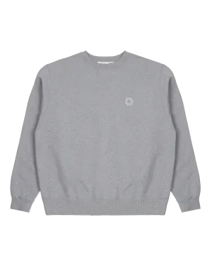 GREY BOXY CREWNECK SWEATSHIRT