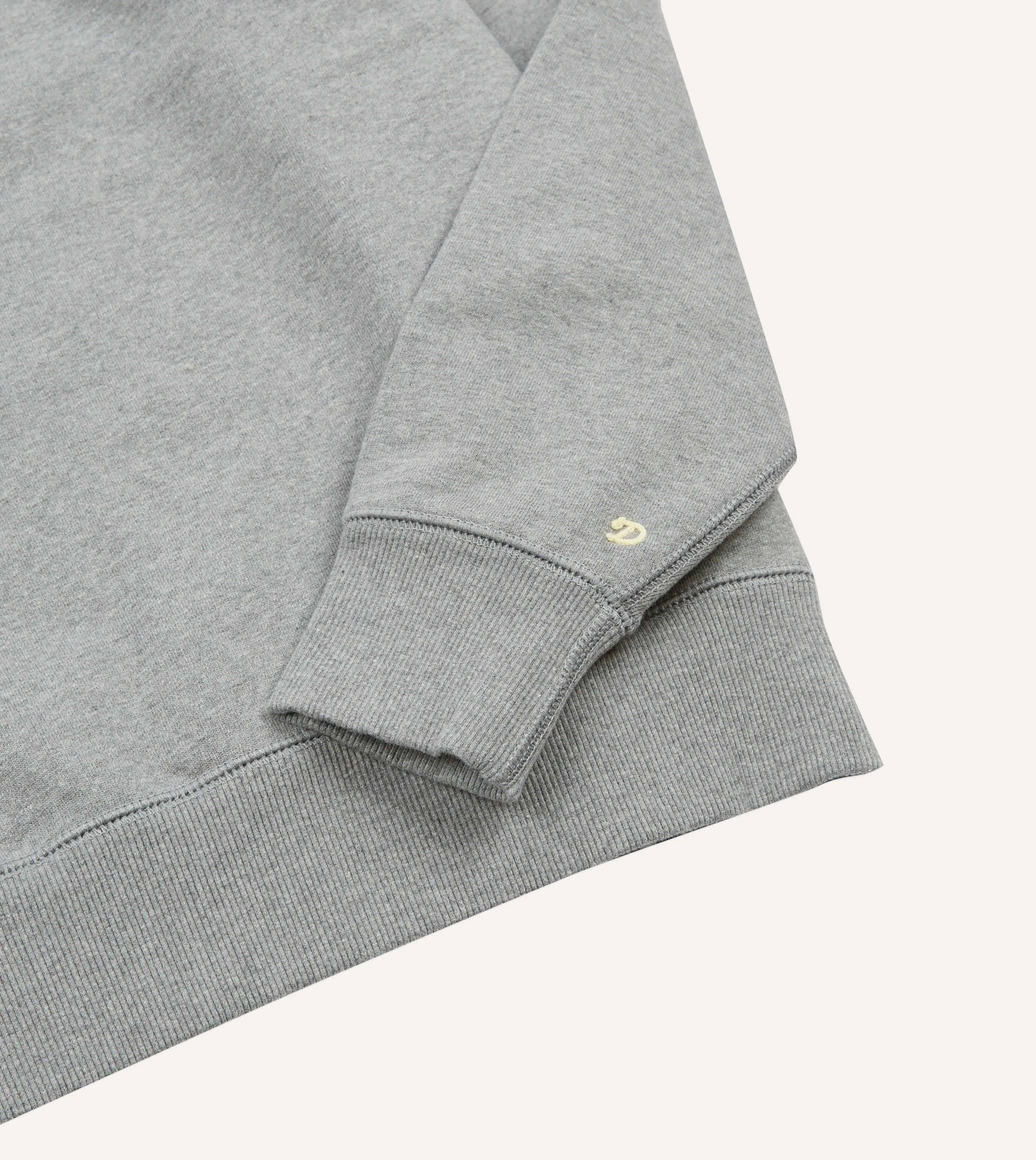 Grey Brushed Cotton Jersey Sweatshirt