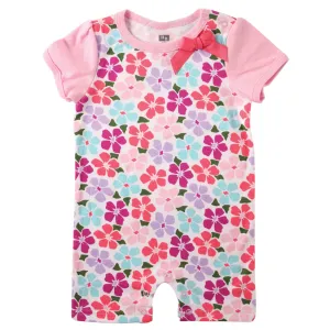 Hudson Baby Cotton Romper, Flower