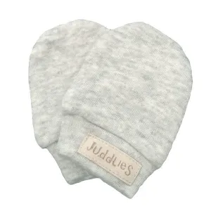 Juddlies Scratch Mitts Pale Grey Fleck