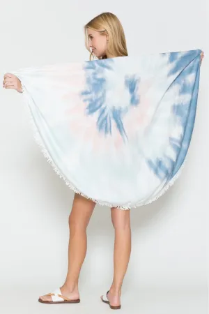 Justin Taylor Dreamland Tie Dye Round Beach Towel