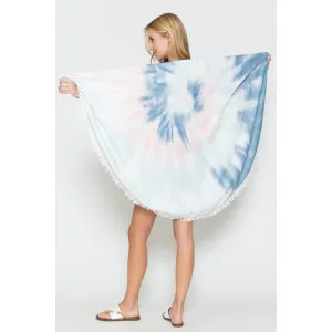 Justin Taylor Dreamland Tie Dye Round Beach Towel