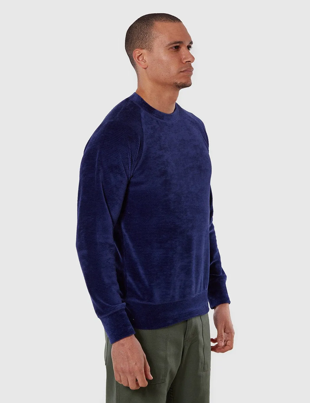 La Paz Cunha Velour Striped Sweatshirt - Blue