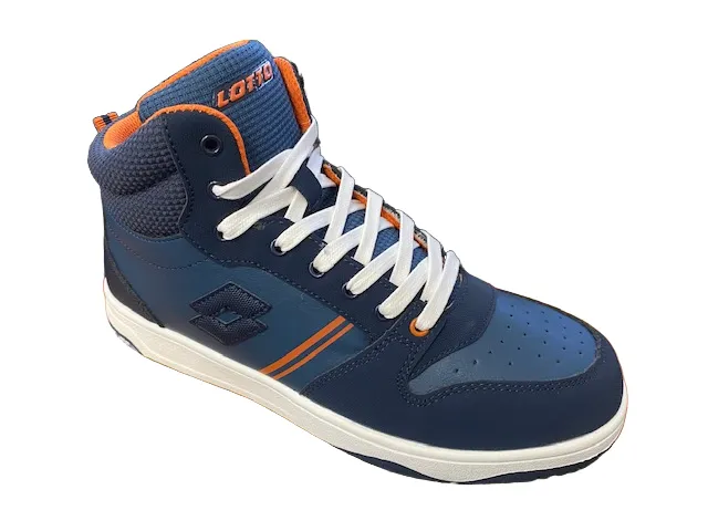 Lotto boys' high sneakers with zip and lace Rocket AMF III Mid Jr 218155 6Y3 ocean blue-dark blue