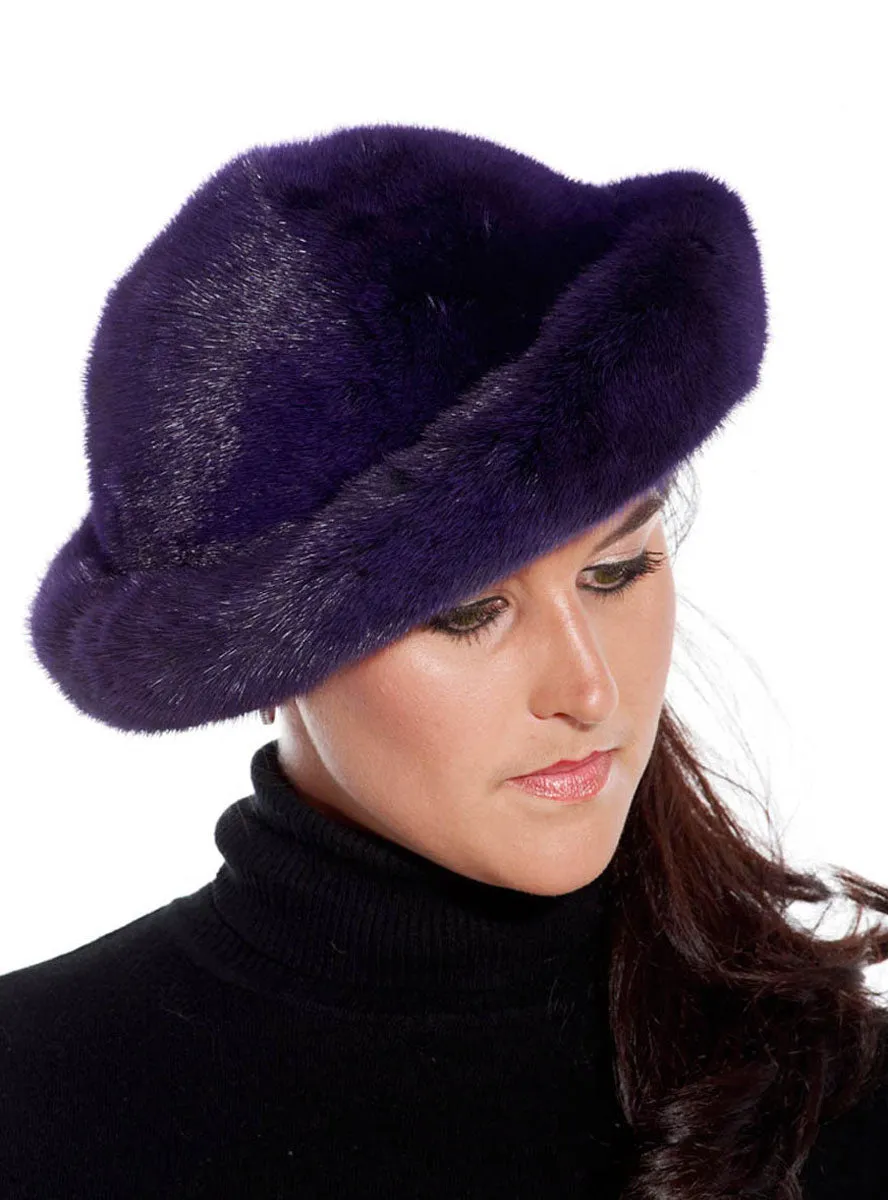 Mink Fur Hat with 2'' Brim