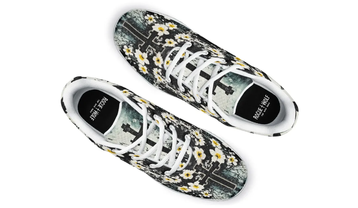 Mourning Petals Athletic Sneakers - Light Breathable and Comfortable Sports Shoes with Anti-Slip Soles