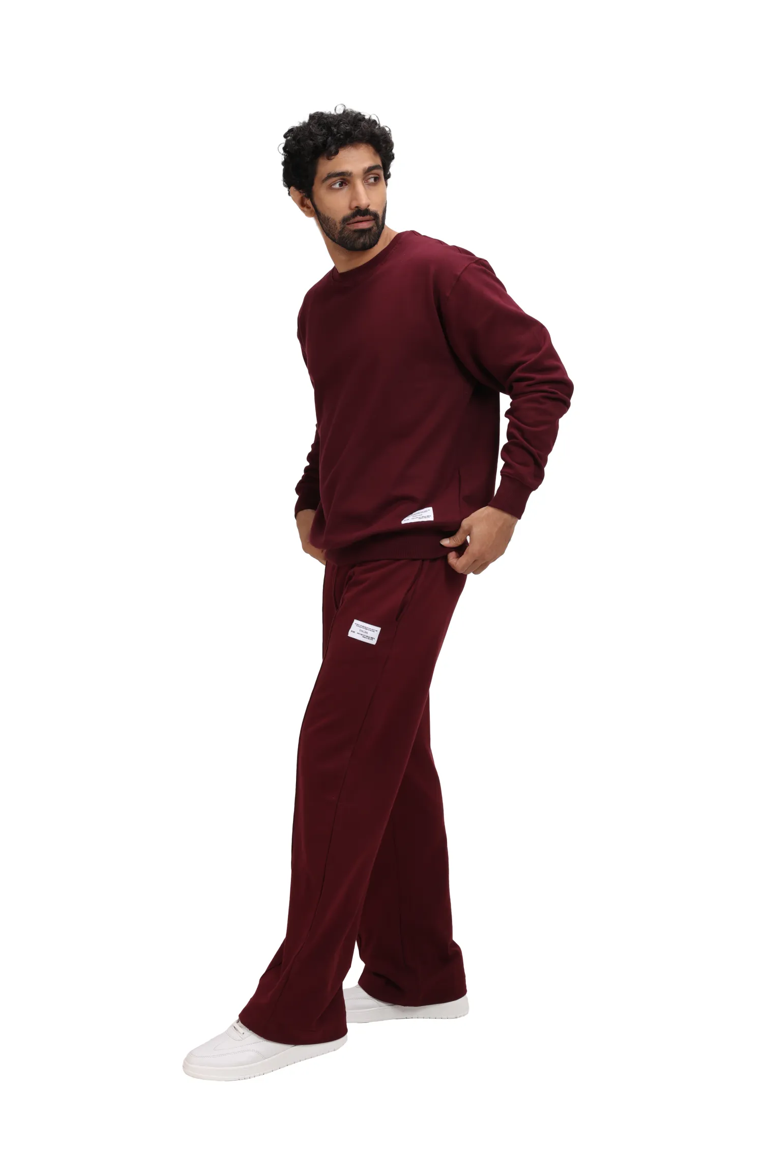 Organic Cotton Unisex Sweatshirt   Straight Sweatpants - Set