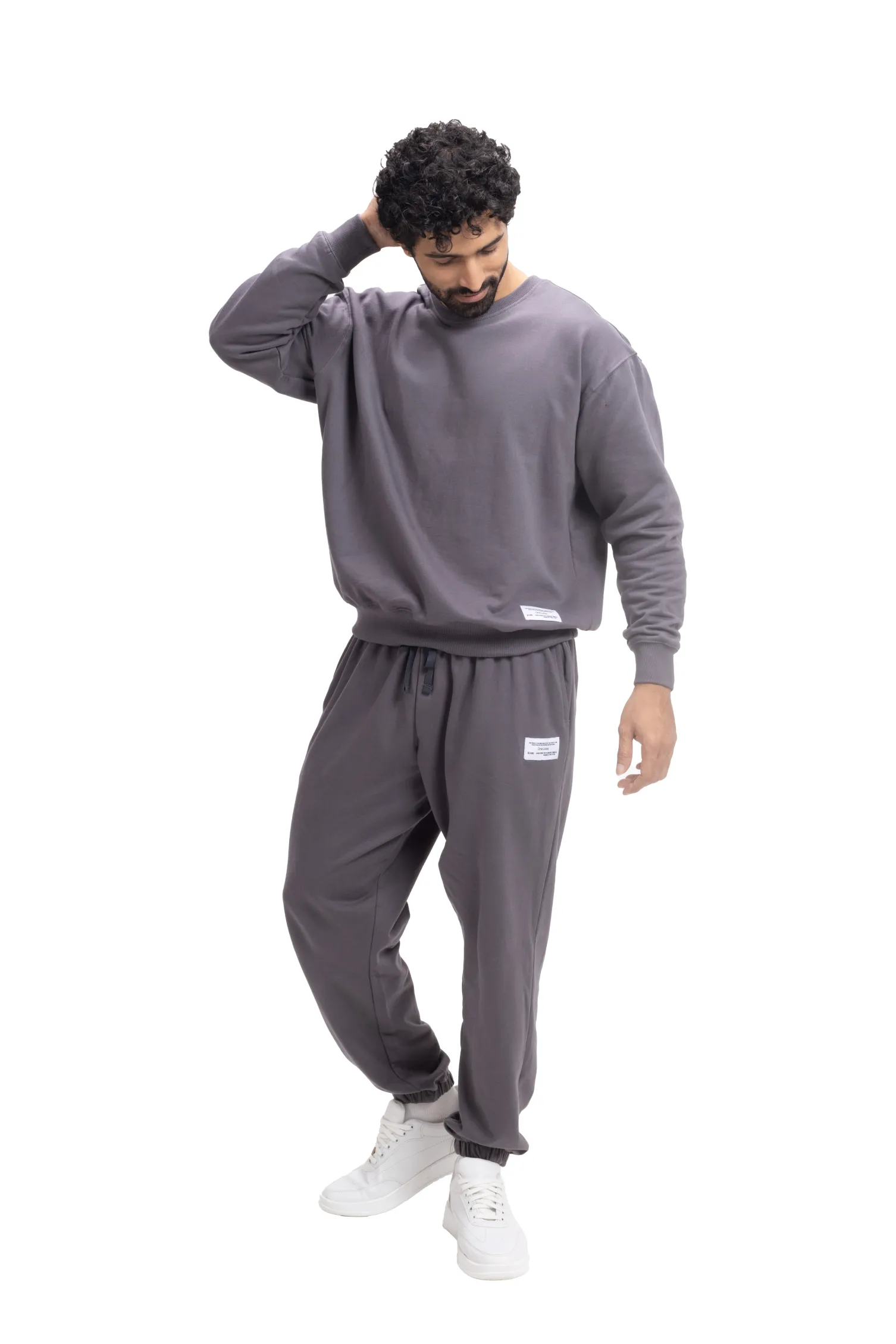 Organic Cotton Unisex Sweatshirt   Straight Sweatpants - Set