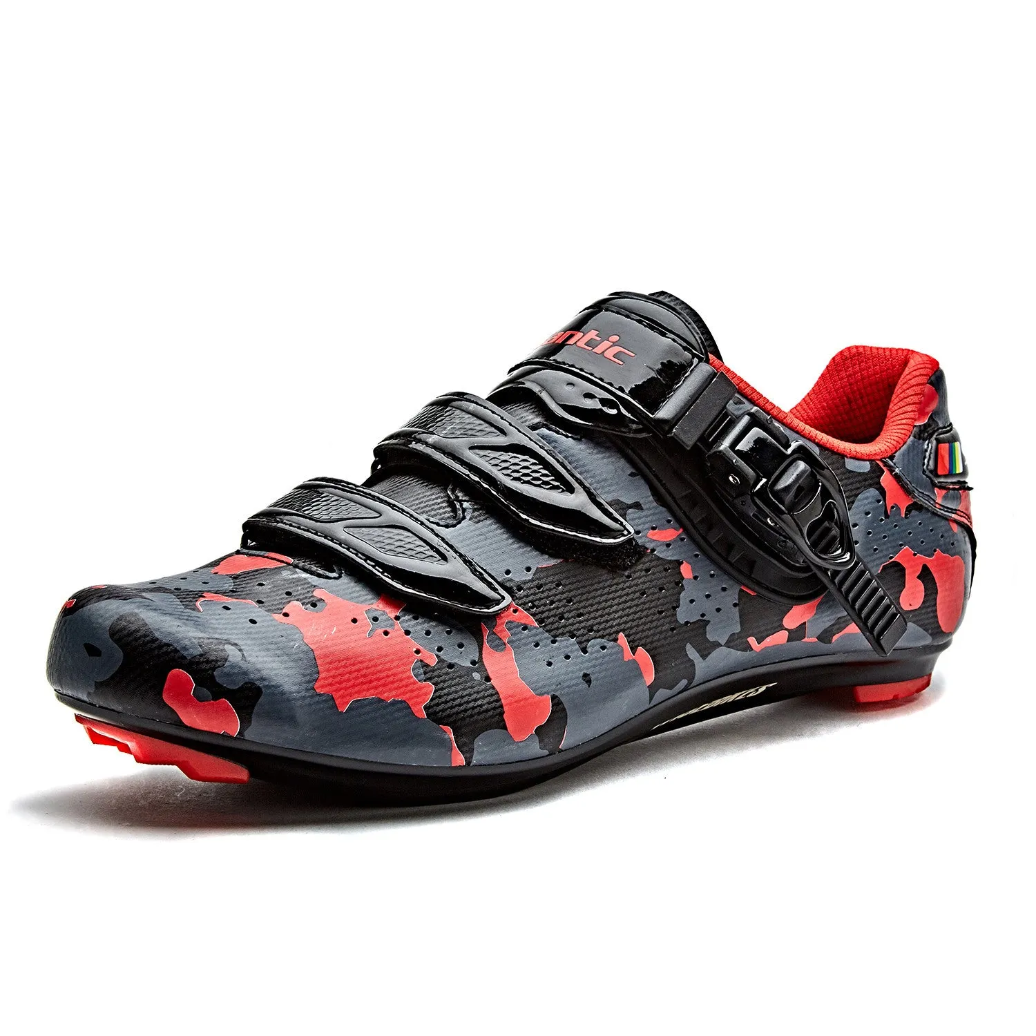 Mens Santic Davee Red Performance Road Cycling Shoes