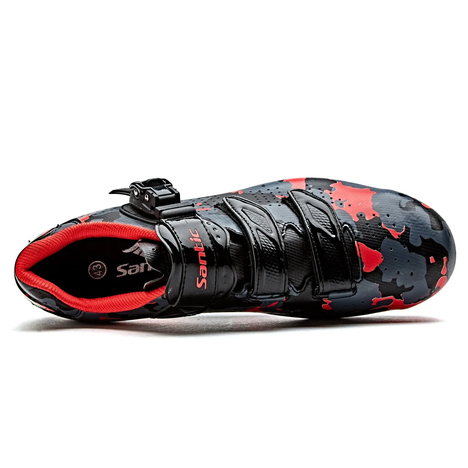 Mens Santic Davee Red Performance Road Cycling Shoes