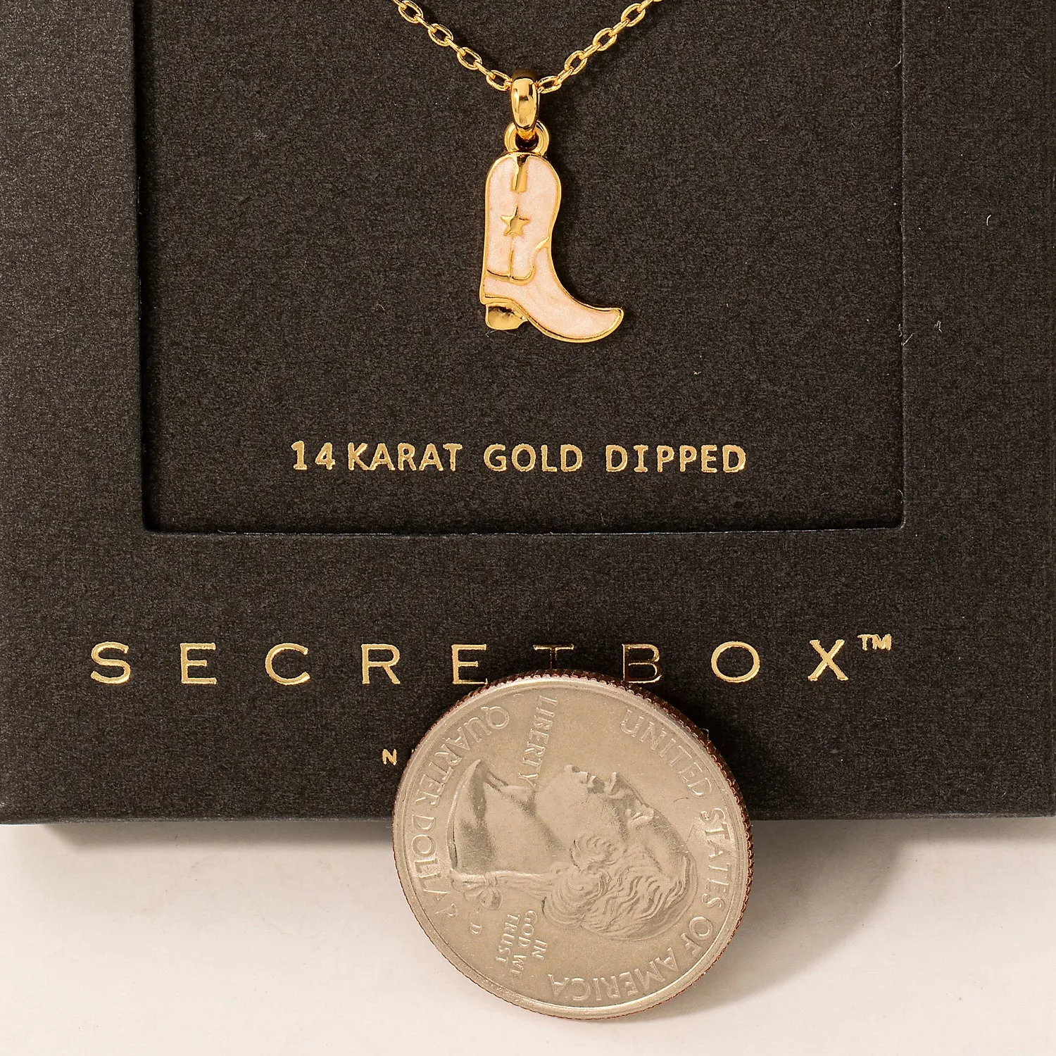 Secret Box Cowboy Boot Necklace