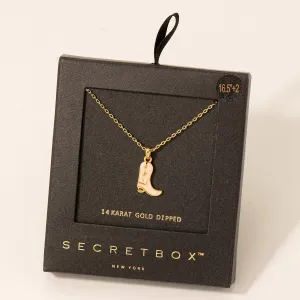 Secret Box Cowboy Boot Necklace