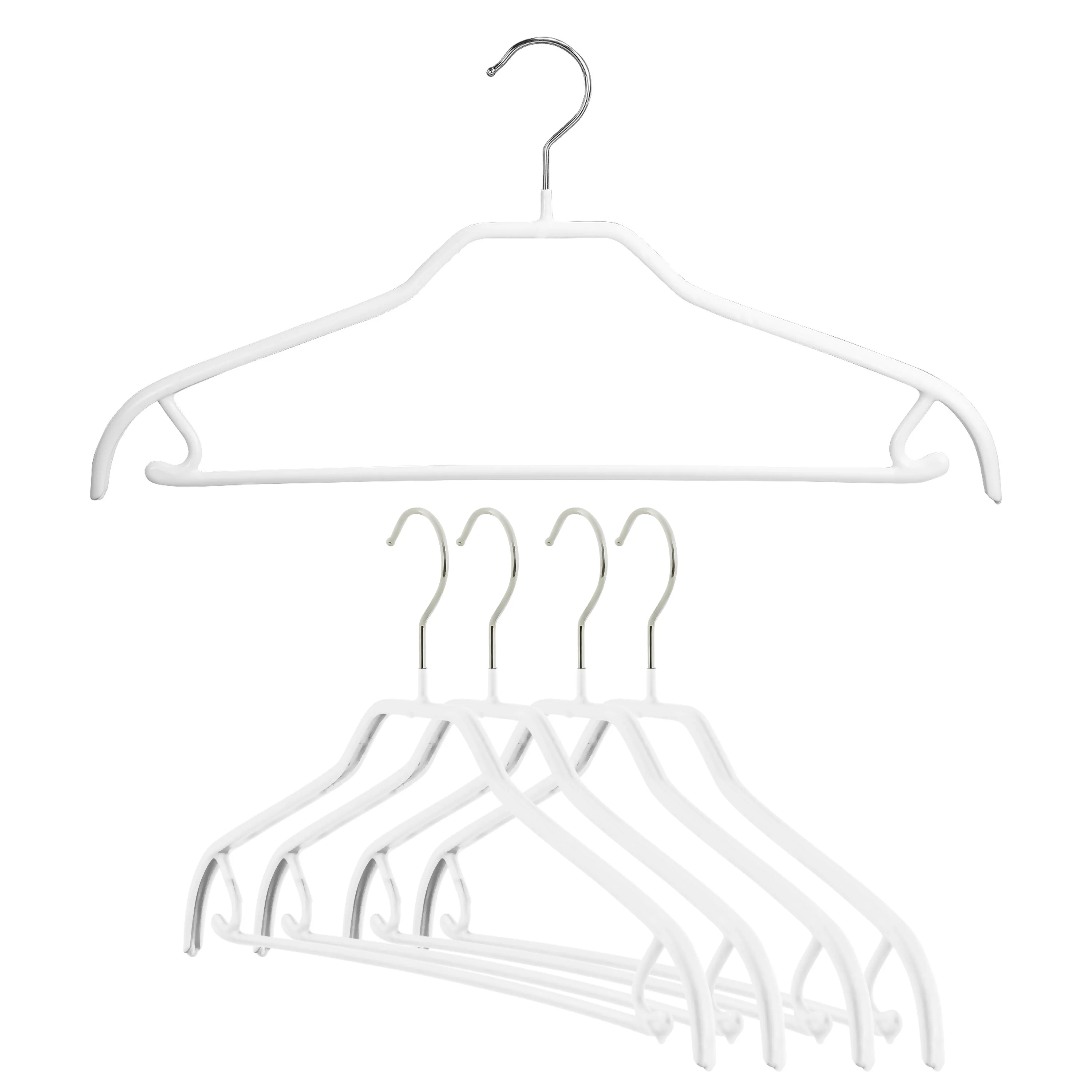 Silhouette Shirt Hanger with Bar & Hook, 41-FRS, White