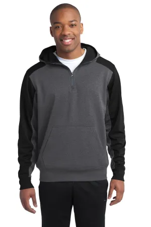 Sport-Tek®  Tech Fleece Colorblock 1/4-Zip Hooded Sweatshirt. ST249