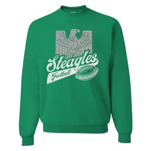 Steagles Retro Crewneck Swetashirt | Phil-Pitt Steagles Kelly Green Pullover Crewneck