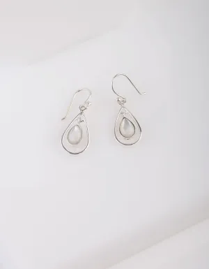 Sterling Silver Double Teardrop Earrings