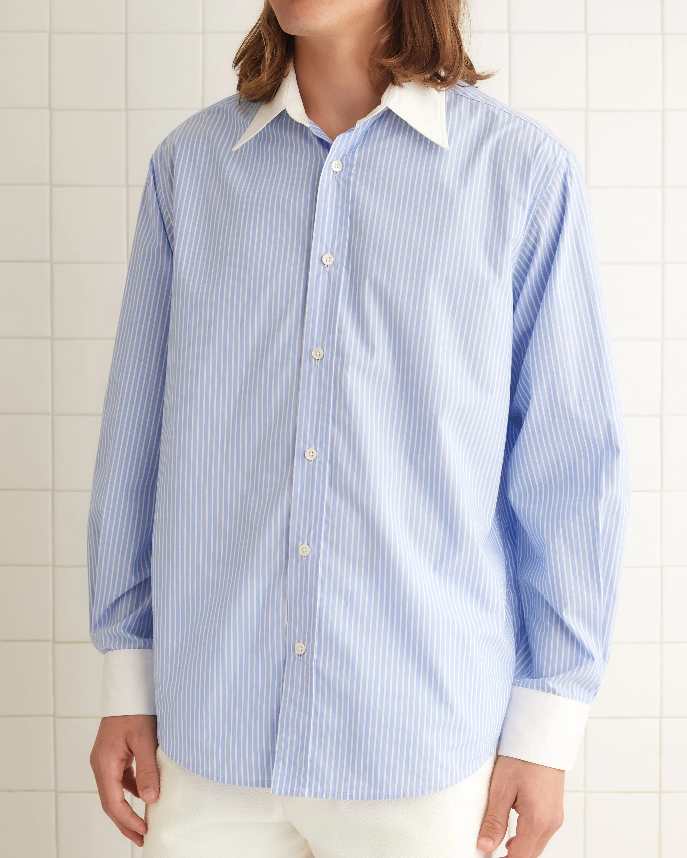 Striped Poplin Shirt