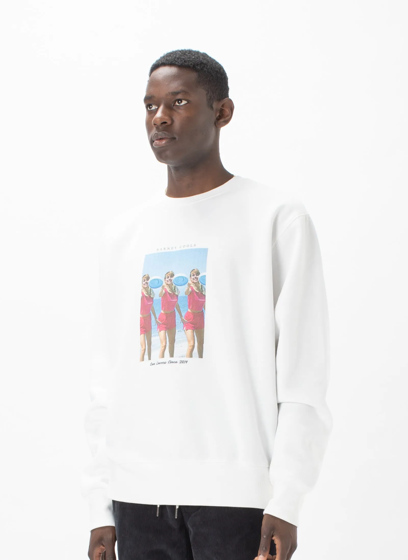 Sun Lover Crew Sweatshirt White