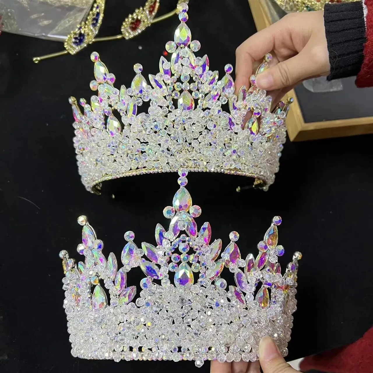 Trendy Crystal Luxury Pageant Crown Hair Accessories