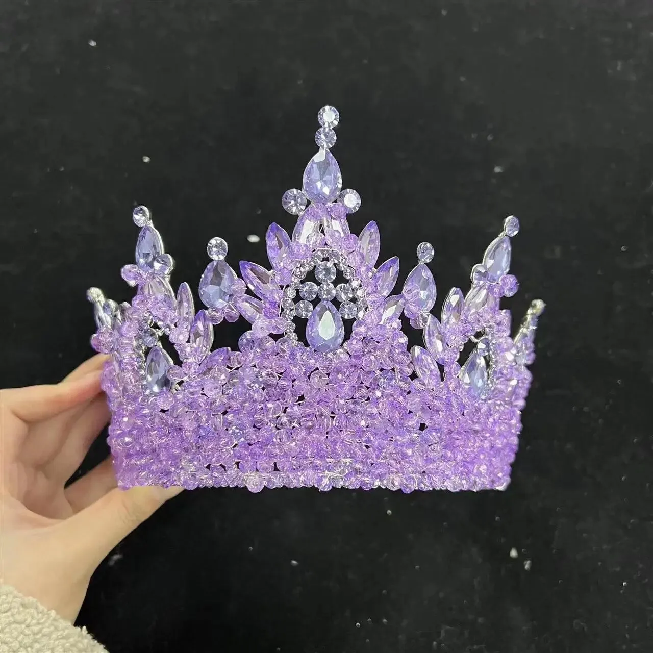 Trendy Crystal Luxury Pageant Crown Hair Accessories