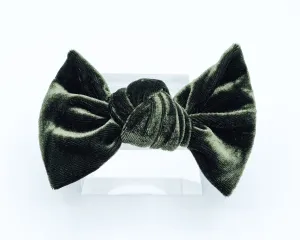 Velvet Knot Bow- Deep Emerald