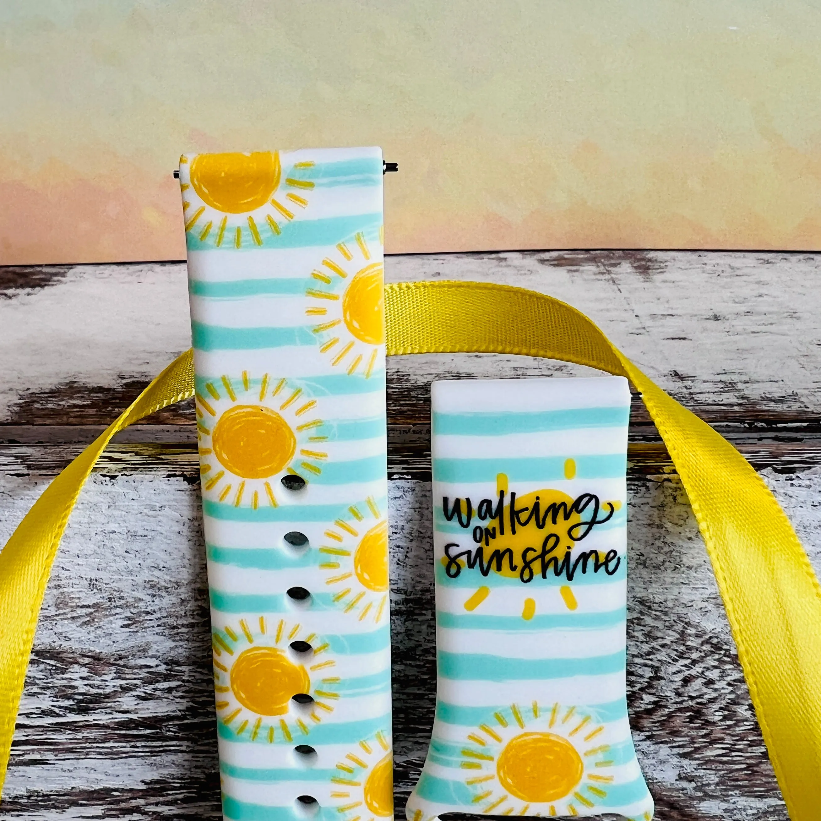 Walking On Sunshine Print Silicone Band For Samsung Watch