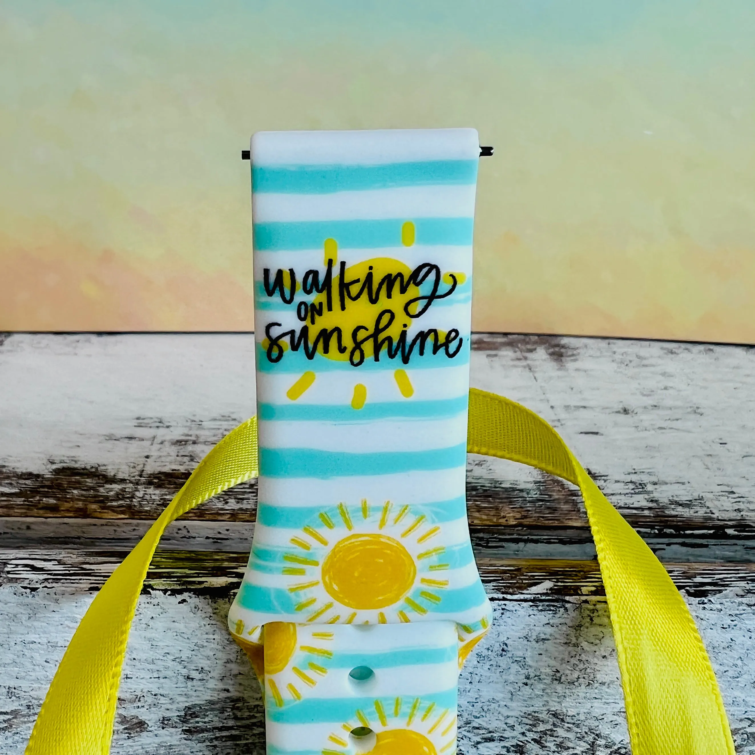 Walking On Sunshine Print Silicone Band For Samsung Watch