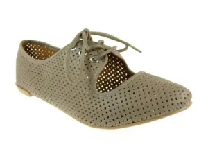 Women's Salya-747 Lace up Perforated Oxfords Shoes